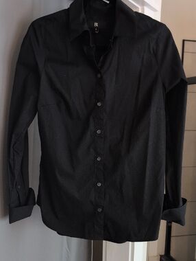 Banana Republic TALL Black Button Down